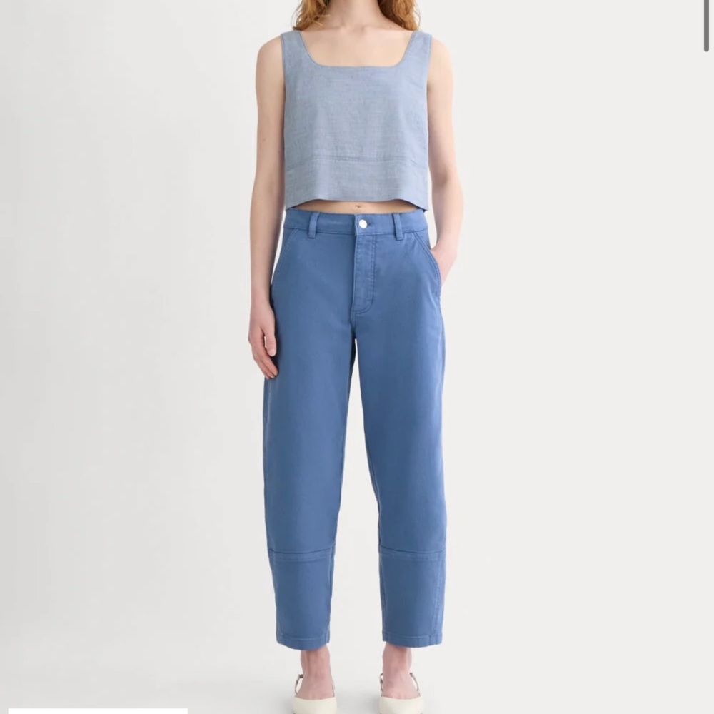 Everlane Blue Utility Barrel Pant
